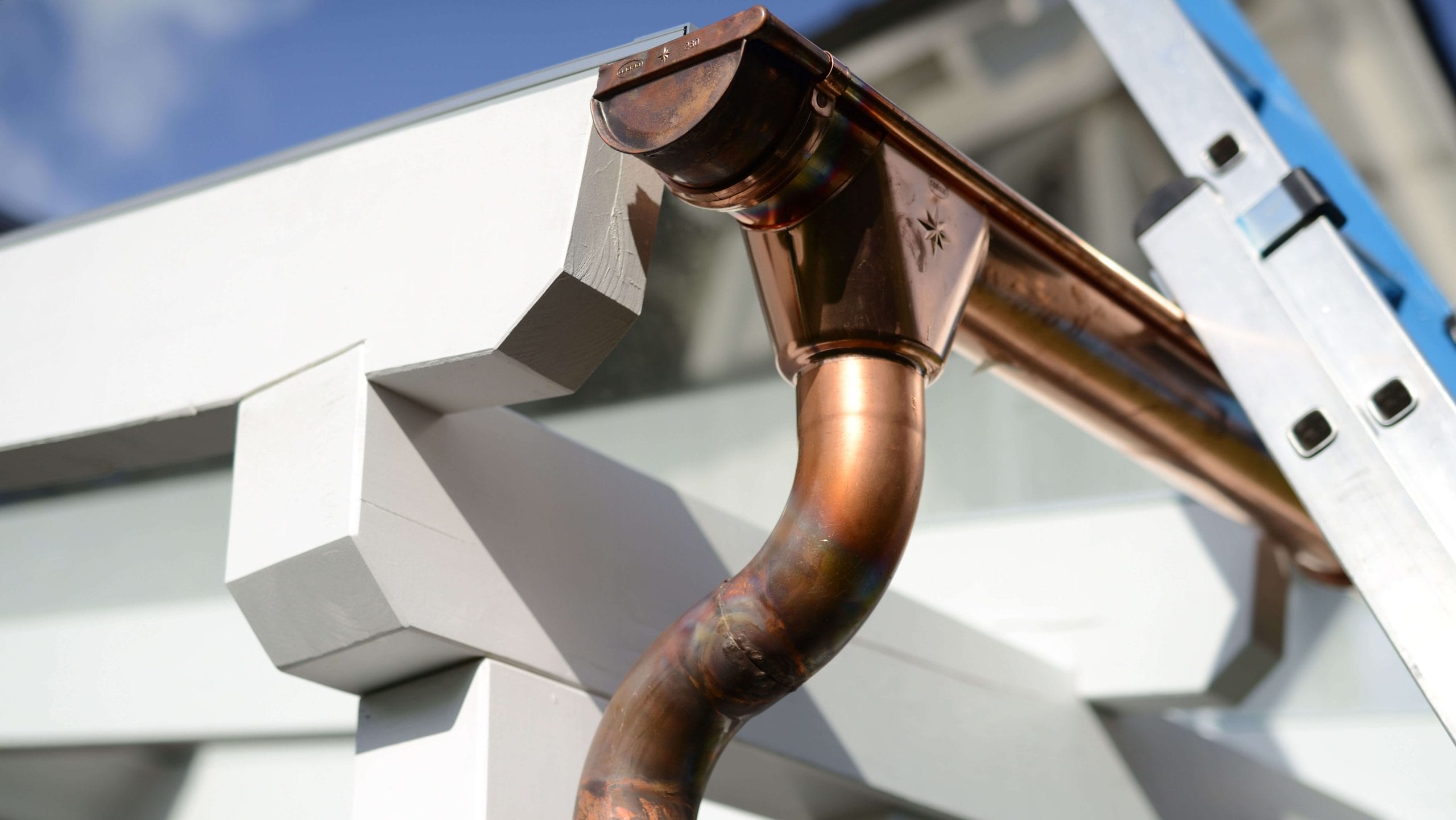 High-end copper gutters with a seamless design for residential properties in Venice